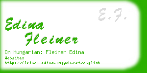 edina fleiner business card